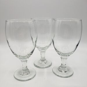 Clear Glass Wine Goblets